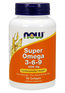 NOW Foods Omega Super 3-6-9 1200 mg (90 капсул) омега 3,6,9 жирные кислоты