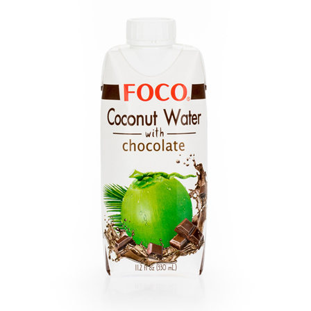 FOCO Натуральная кокосовая вода с шоколадом (330 мл)