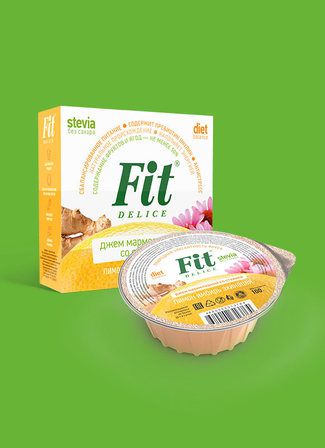 FitParad Джем-мармелад со стевией 100 гр (Лимон-Имбирь-Эхинацея) 