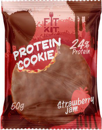 Fit Kit Protein chocolate сookie (50 г) Клубничный джем