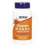 NOW Foods Vitamin D3 + K2 1000 IU / 45 mcg (120 вег. капсул) витамины Д3 и К2