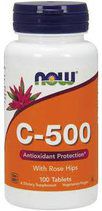 NOW Vitamin C 500 mg + Rose Hips (100 таб.)