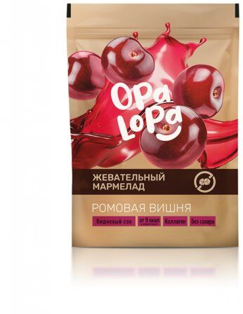 Opa Lopa Мармелад без сахара (90 г) Ромовая вишня