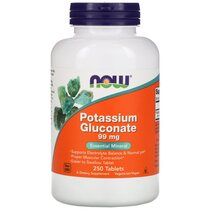 NOW Potassium Gluconate 99 mg (250 таб.)