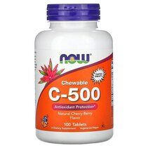 NOW Vitamin C 500 chew cherry (100 табл.)