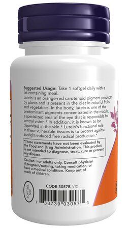 NOW Foods Lutein 10mg (from esters) (60 капс)