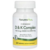 Natures Plus Vitamin D 5000 IU / K 240 мкг (60 жев.таб.) ягодный