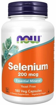 NOW Foods Selenium 200 mcg (180 веганских капсул) минерал селен