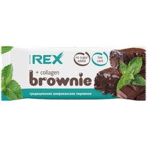 ProteinRex Брауни Пирожное протеиновое 50г (Мята с коллагеном)