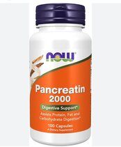 NOW Pancreatin 2000 (200 mg 10X) (100 капс.)