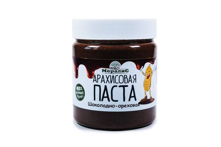 Мералис Арахисовая паста - Шоколадно-ореховая (500 г) без сахара, натуральная