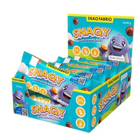SNAQ FABRIQ Драже SNAQY (30 г) "Шарики кукурузные в шоколаде"